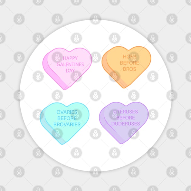 Galentine's Day Conversation Hearts Magnet by Ahhhvocadoh